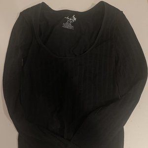 Free People Lucky You Layering Top Black ML
